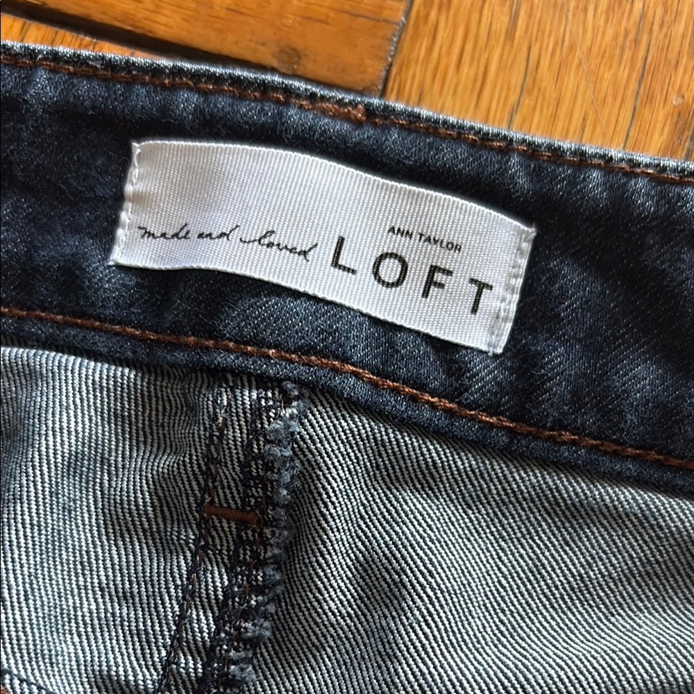 LOFT Women's Ankle & Cropped Jeans - Dark Blue Size 4